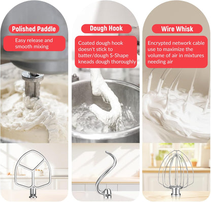 Flat Beater for KitchenAid 5-6 Quart Bowl-Lift Stand Mixer, Stainless Steel Paddle Attachments Fits for Kitchenaid Professional 5 Plus and 600 Seris Mixer, Mixing Accessories, Dishwasher Safe