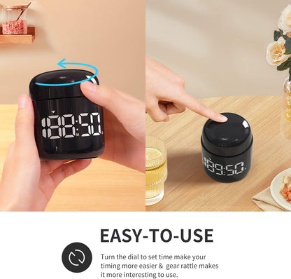 Digital Kitchen Timer,Countdown Countup Timer with Large LED Display Volume Adjustment,Timer for Cooking, Classroom Time for Kids and Teachers. (Silver)