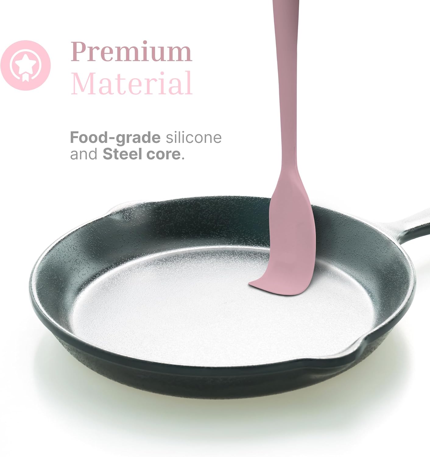 Silicone Pastry Brush Set – 2-Piece Set of Basting Brushes for Cuisine and BBQ – Kitchen Tools and Accessories with Comfortable Handles, Heat-Resistant Utensils for Cooking & Baking – Pastel Pink