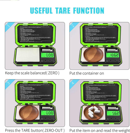 Fuzion Digital Pocket Scale, 500g x 0.01g Gram Scale, Mini Scale 6 Units Jewelry Scale with LCD Display, Tare Function for Food, Jewelry, Coin, Coffee