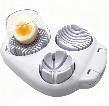 Egg slicers 3-in-1 Stainless Steel Egg Cutter, Multipurpose 3-Way Cutter for Hard Boiled Eggs, Strawberry, Tomato, Mushroom & More
