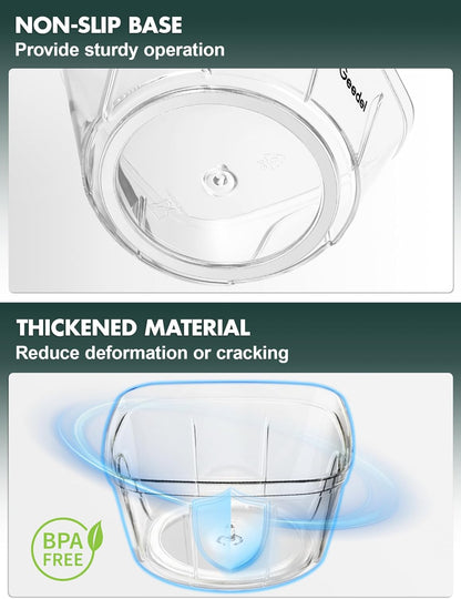 Manual Pull Food Chopper, Hand Pull String Onion Chopper Dicer for Kitchen, Easy Cleaning Food Chopper for Vegetables, Fruits (500 ML)
