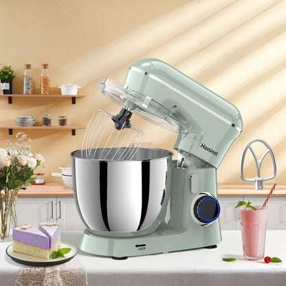 Honinst Stand Mixer, 6.5QT 10-Speed Tilt-Head Electric Stand Mixer, 3-In-1 Kitchen Mixer with Bowl, Dough Hook, Whisk and Beater, Food Mixer for Baking, Cake and Most Home Cooks, Black
