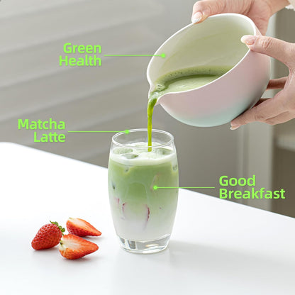 TEANAGOO Matcha Whisk Set,7 Pcs Matcha Start Set Lt.Grey,Matcha Kit for Ceremony,Matcha Tea Set with Whisk and Bowl with All Accessories,Gift for Friend/Family