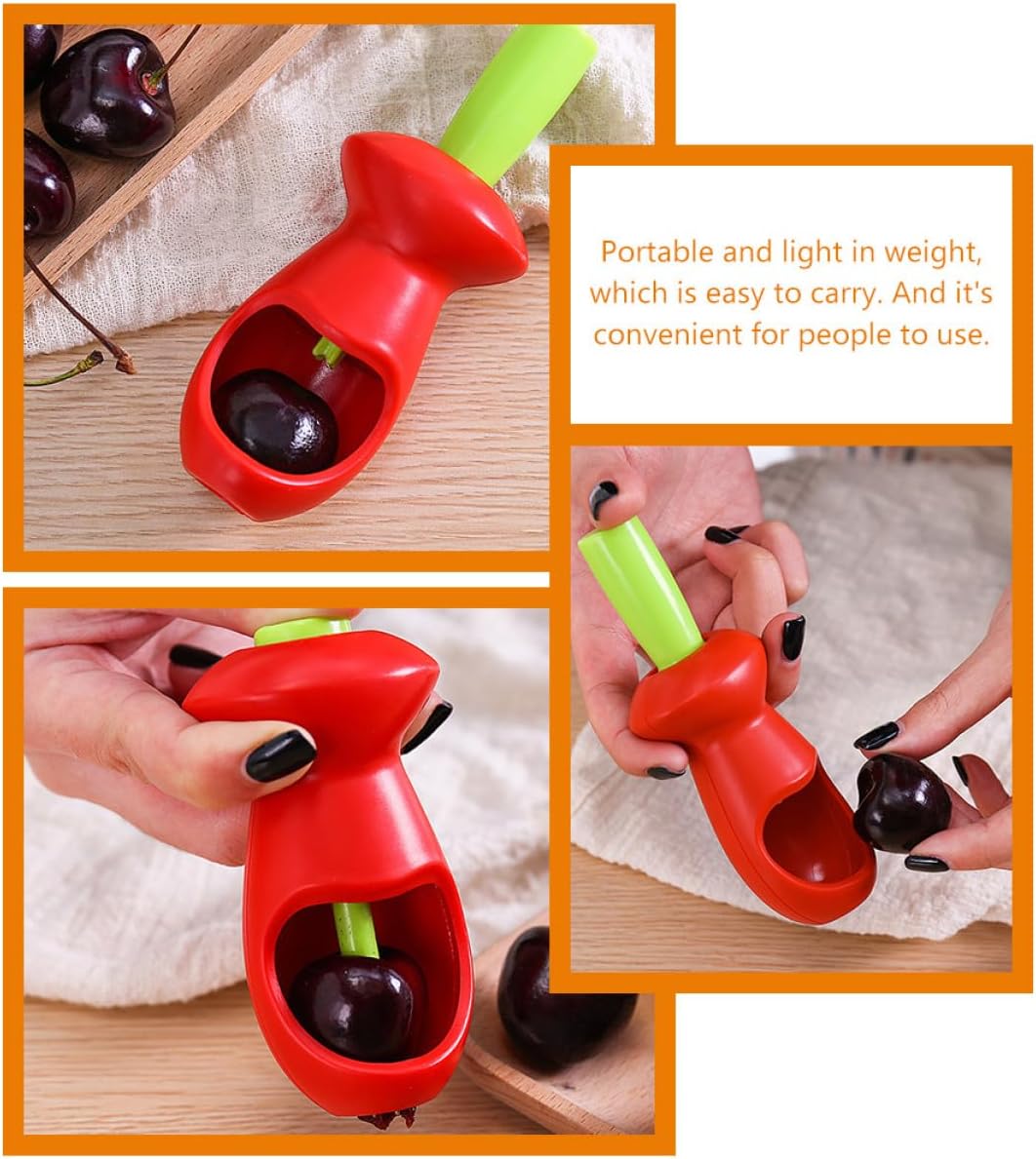 Angoily Cherry Pitter and Olive Pitter Tool, Plastic Compact Fruit Core Remover for Kitchen and Daily Use, Cherry and Olive Seed Remover Suitable for Cooking and Baking