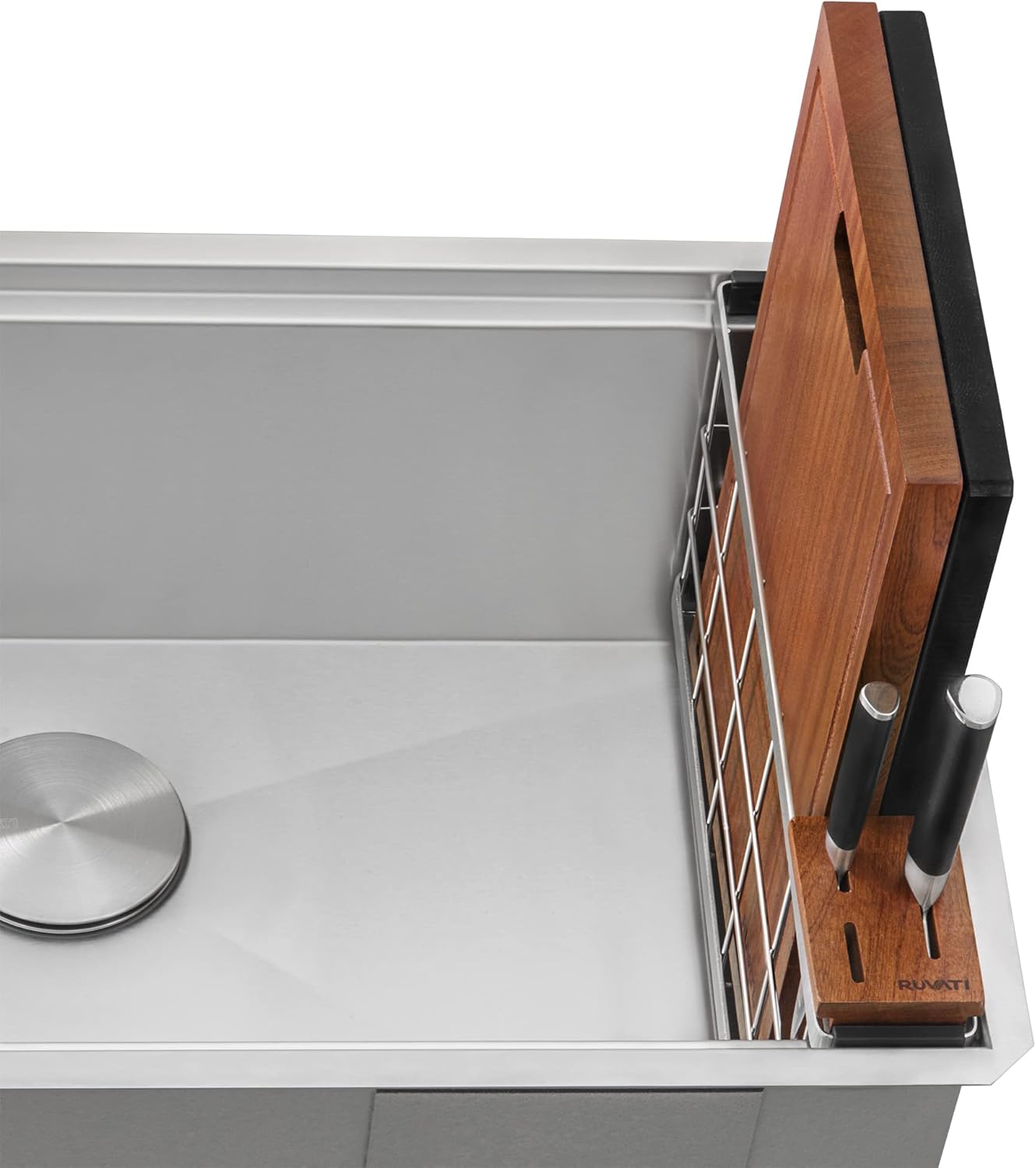 Ruvati Wood Platform with Mixing Bowl and Colander (complete set) for Workstation Sinks - RVA1288
