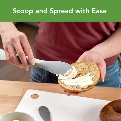 Tovolo Tool for Kitchen Meal Prep to Scoop Spread Slice and Scrape,White/Gray