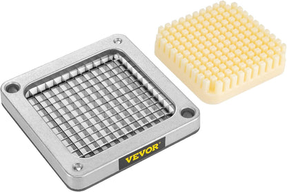 VEVOR Commercial Vegetable Chopper w/ 4 Replacement Blades, Stainless Steel French Fry Cutter Potato Dicer & Fruit Slicer for Restaurants & Home Kitchen