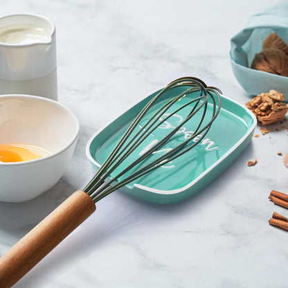 Ceramic Spoon Rest for Stove Top, Large Spoon Holder for Kitchen Counter, White Coffee Spoon Rest, Heat-Resistant Cooking Utensil Rest, Modern Farmhouse Kitchen Décor