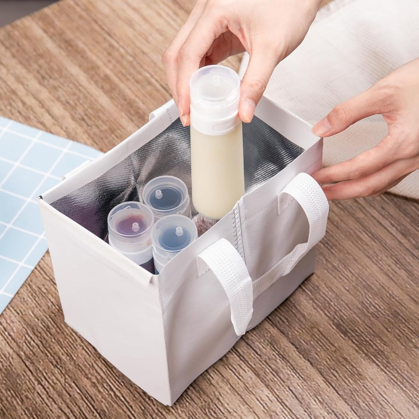MICEBAY Condiment Squeeze Bottles for Sauces, 2-oz Mini Silicone Salad Dressing Container to Go with Reusable Sandwich Bag, Leakproof Ketchup Bottle for Bento Lunch Box, 4 Pack, Candies