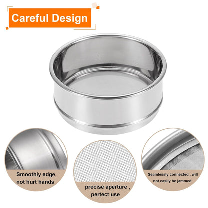 PATIKIL 150 Mesh Lab Sieve, 4" Diameter Test Sieve 304 Stainless Steel Wire Cloth (0.1mm) for Industrial Laboratory