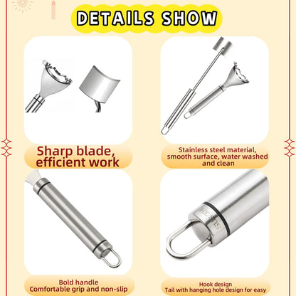 Corn Peeler 2PCS Stainless Steel Corn Peeler and Stripper Tool for quickly separating corn kernels,Ideal Gadget Tool for corn on the cob