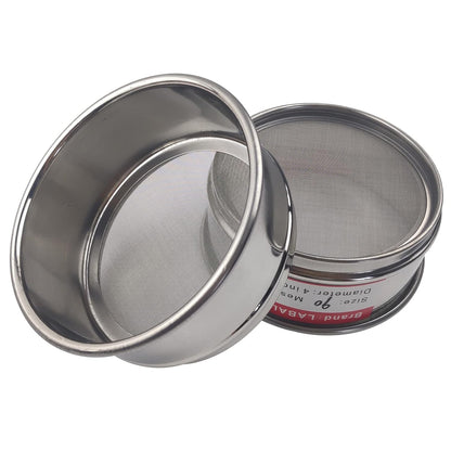 LABALPHA 70 Mesh Lab Sieves, Test Sieve #70 Mesh, 4'' Diameter, 304 Stainless Steel Wire Cloth (0.22mm)