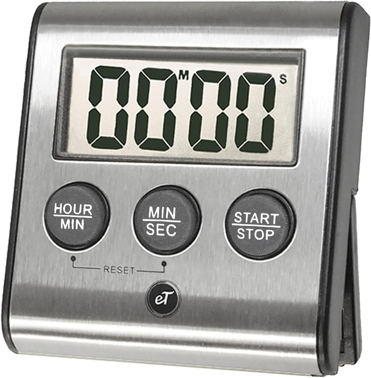 Elegant Digital Kitchen Timer, Stainless Steel Model eT-23, Super Strong Magnetic Back, Loud Alarm, Large Display, Auto Memory, Auto Shut-Off by eTradewinds