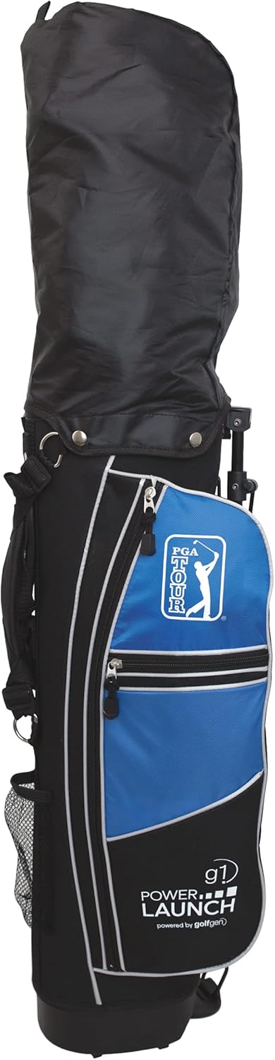 PGA Tour Youth Golf Club Set for Ages 8-12 & 12+ (4’8”–5’10”), Right and Left-Handed Kids Golf Sets – Beginner Junior Golf Clubs with Lightweight Stand Bag, Mallet Putter, Hybrid, Driver