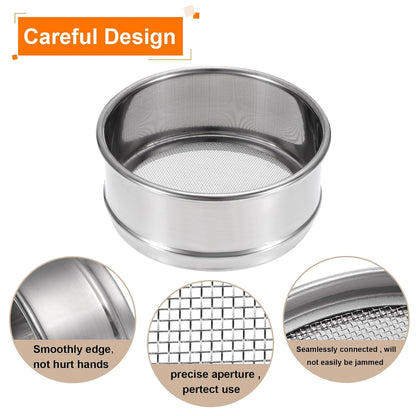 PATIKIL 150 Mesh Lab Sieve, 4" Diameter Test Sieve 304 Stainless Steel Wire Cloth (0.1mm) for Industrial Laboratory