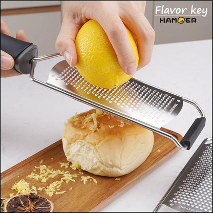 Lemon Citrus Zester Tool Cheese Grater for kitchenaid-Multipurpose grooved channel knife scraper,Stainless steel blade and ergonomically designed curved handle