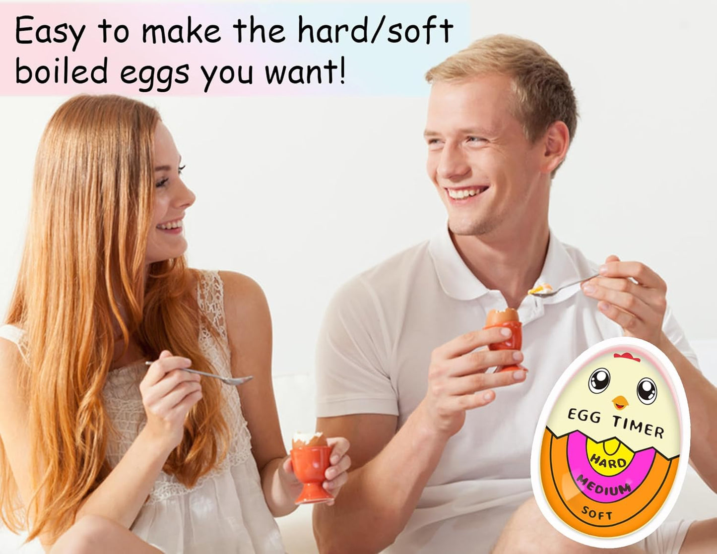 Lasubst Egg Timer for Boiling Eggs that Changes Color When Done, Tricolor