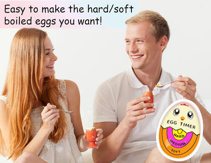 Lasubst Egg Timer for Boiling Eggs that Changes Color When Done, Tricolor