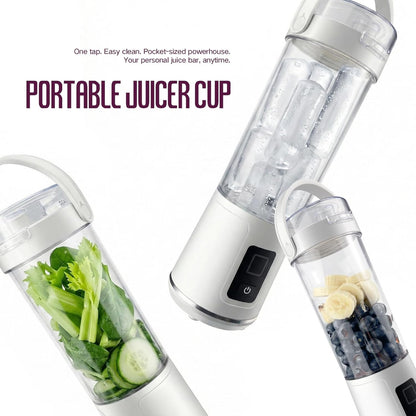SUNHAIXIA Rechargeable Electric Juicer - Citrus Juicer with Type-c Rechargeable for Orange, Lemon and Grapefruit Juicing. (White-45Watts)