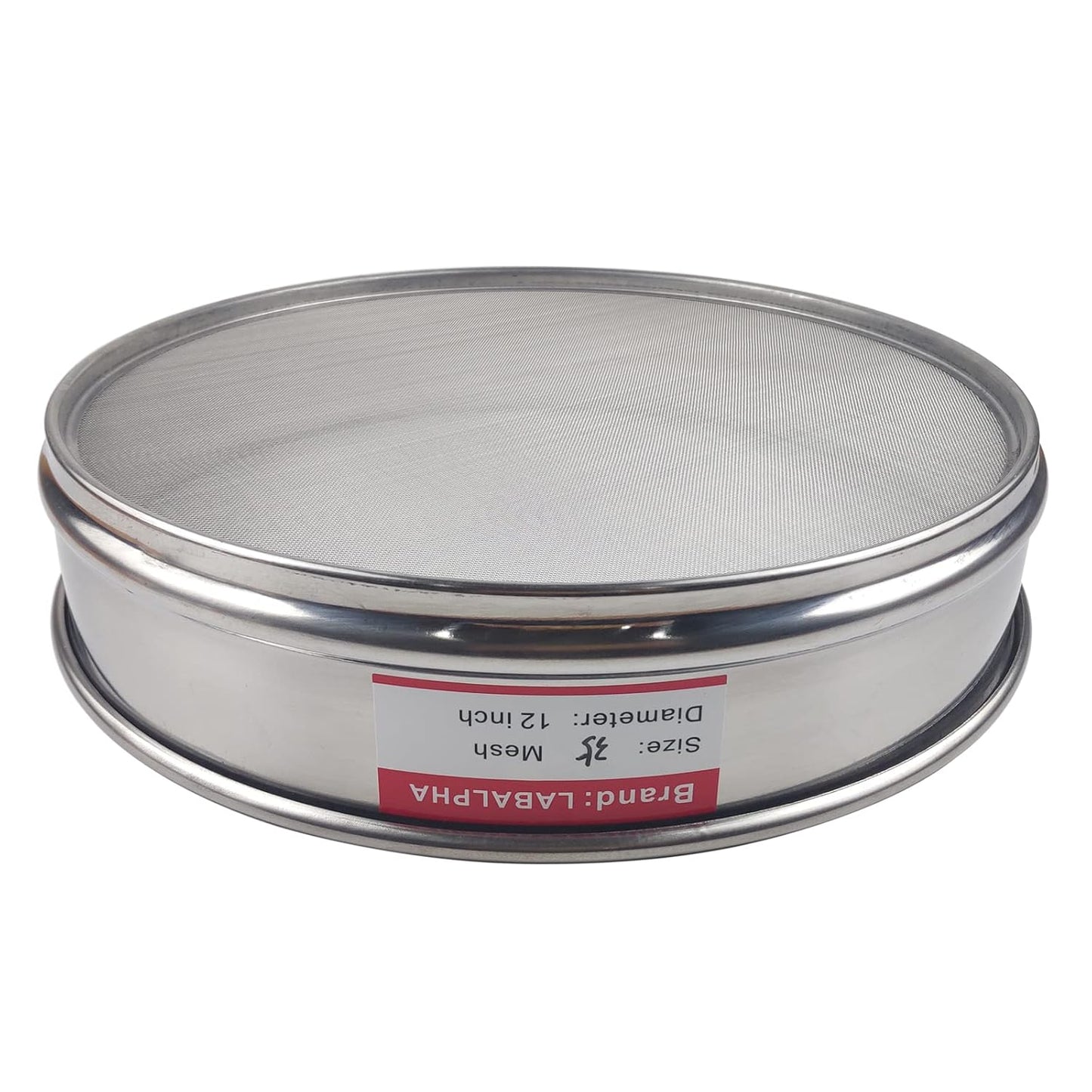 LABALPHA 35 Mesh Lab Sieves, 35 Mesh Test Sieve, 12'' Diameter, 304 Stainless Steel Wire Cloth (0.5mm)