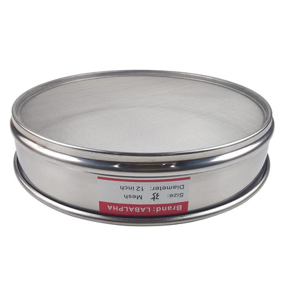 LABALPHA 35 Mesh Lab Sieves, 35 Mesh Test Sieve, 12'' Diameter, 304 Stainless Steel Wire Cloth (0.5mm)