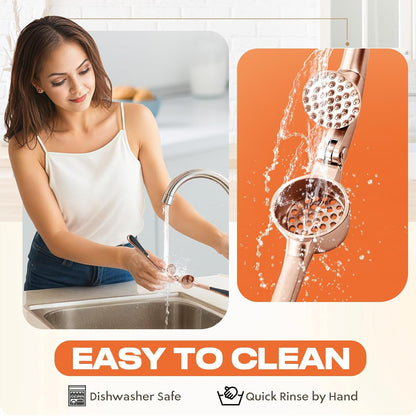 Kitchen Garlic Press, Rust Proof & Dishwasher Safe Garlic Mincer, Durable Garlic Crusher Set with Peeler＆Brush, Easy to Clean and Squeeze, Matte