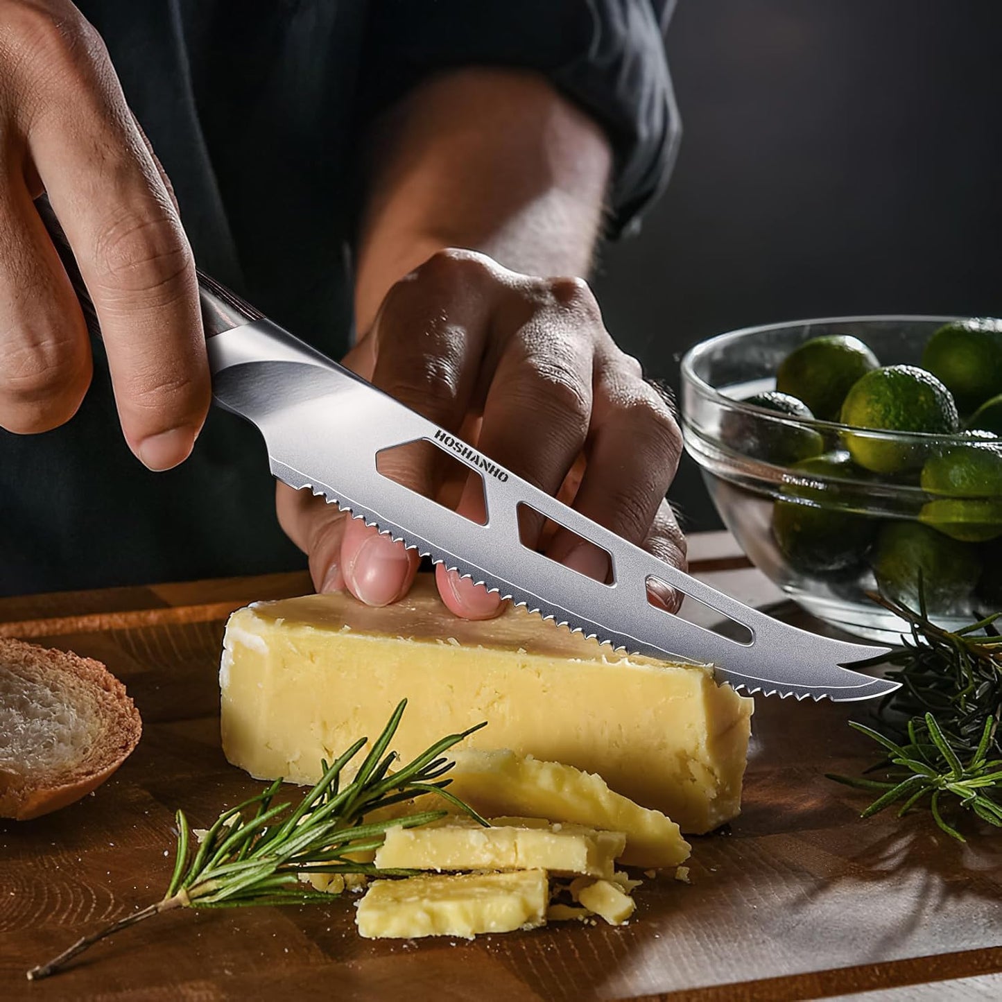 HOSHANHO 5 inch Tomato Knife, Ultra Sharp Japanese High Carbon Stainless Steel Tomato Slicer Knife, Professional Kitchen Knife for Cutting Vegetables and Fruits