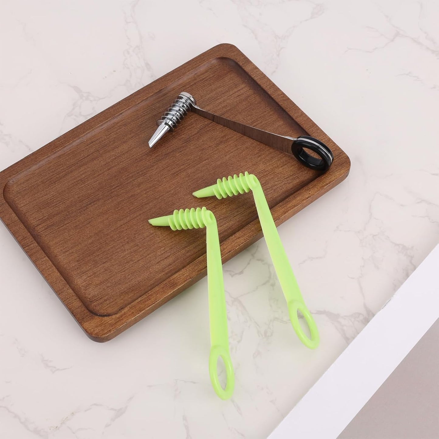 3pcs Spiral Cutters, Stainless Steel & Plastic Portable Vegetable Spiralizer Cutter Knife Practical Kitchen Tools Suitable for Potatoes Tomato Cucumbers Carrots