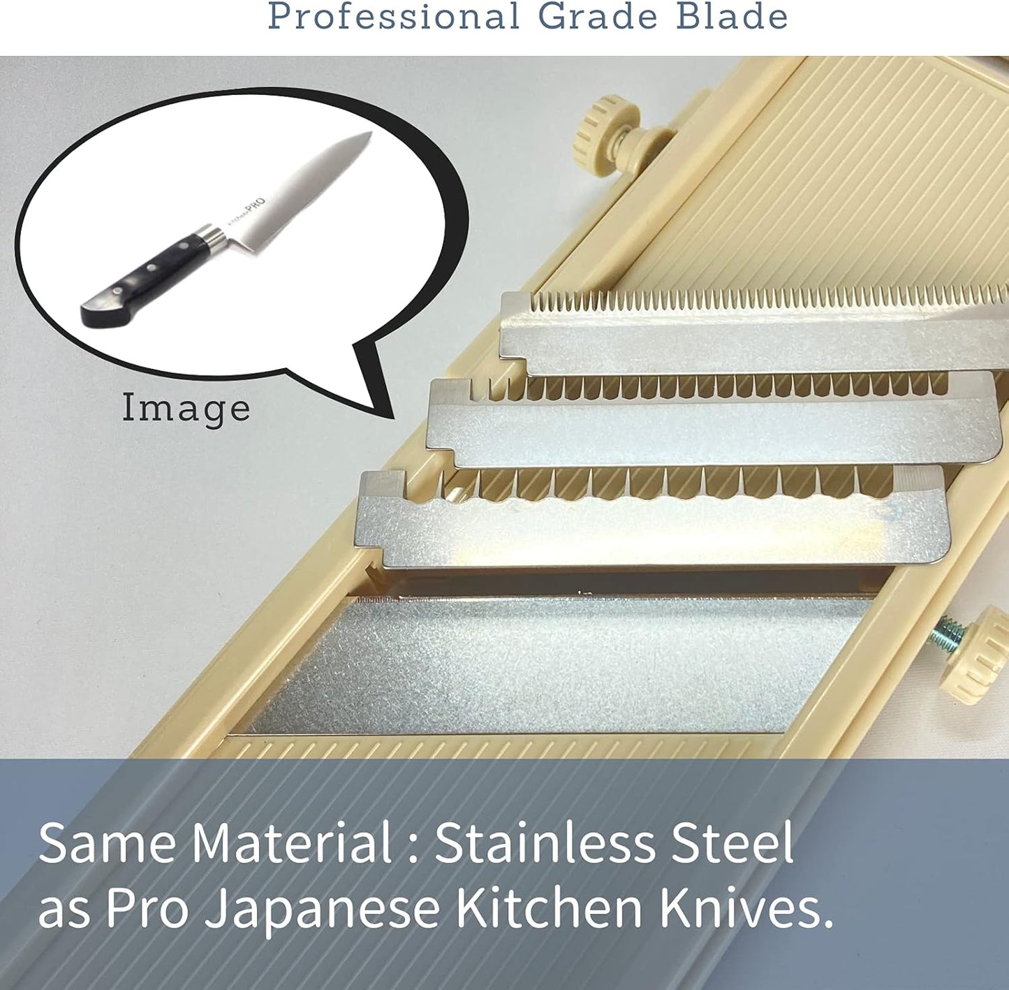 Mandoline Slicer for Vegetable, Fruit [Made in Japan] Kitchen Peelers Japanese Stainless Steel Blade