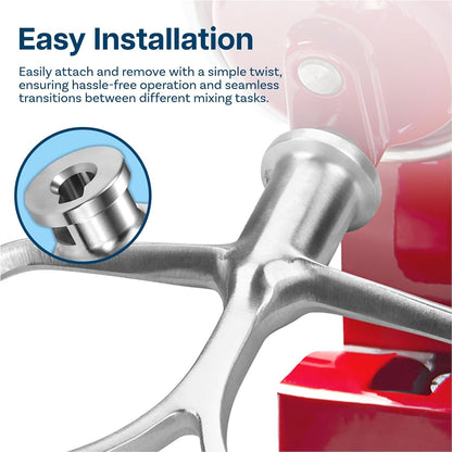 Mixer Attachments for KitchenAid 4.5–5 Quart Tilt-Head Stand Mixers – Compatible with Artisan & Classic – Beaters, Whisks, Dough Hooks & Attachment Sets by MMOBIEL (6-wire Whip, Stainless Steel)