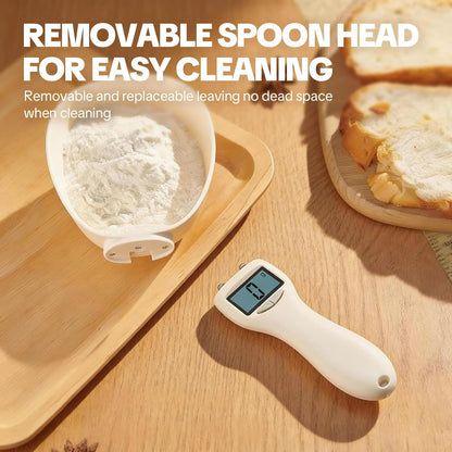 2026 New Digital Measuring Spoon, Electronic Food Scale with LCD Display, Adjustable Smart Spoon for Kitchen, Accurate Gram Ounce Scale for Home Cooks Bakers Chefs Pet Owners (1Pcs)