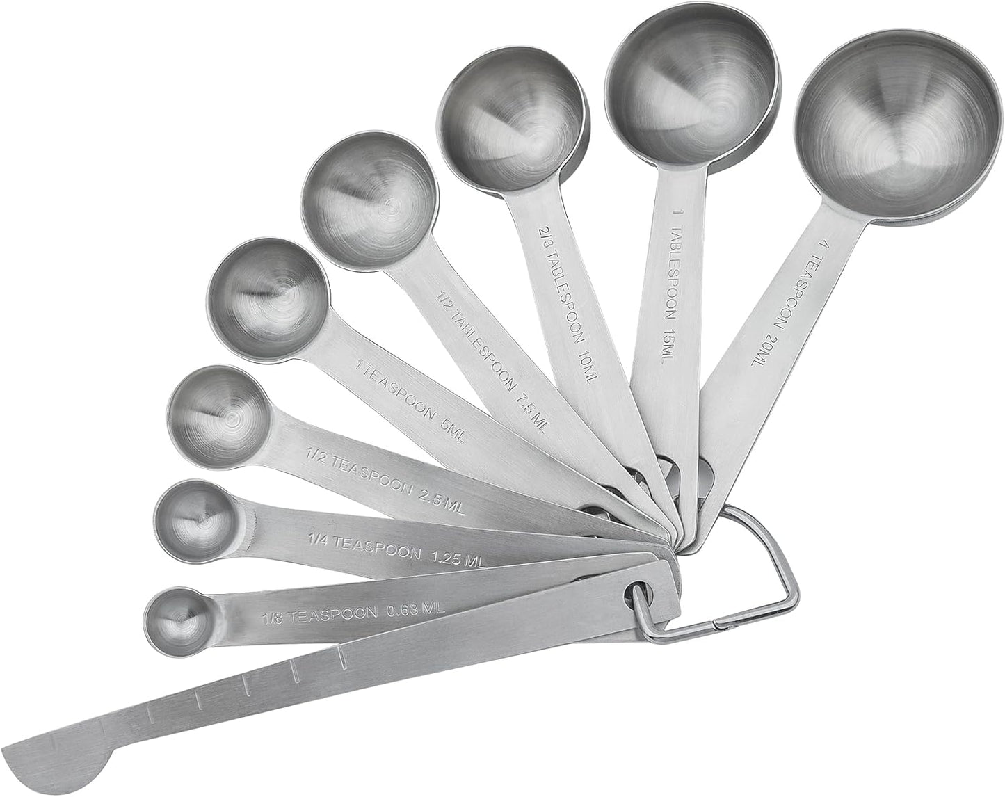 Smithcraft Measuring Cups and Spoons Set, 18/8 Stainless Steel Measuring Cups and Spoons for Kitchen & Baking, Heavy Duty Metric & US 8 Measuring cups, 9 Measuring Spoons Set