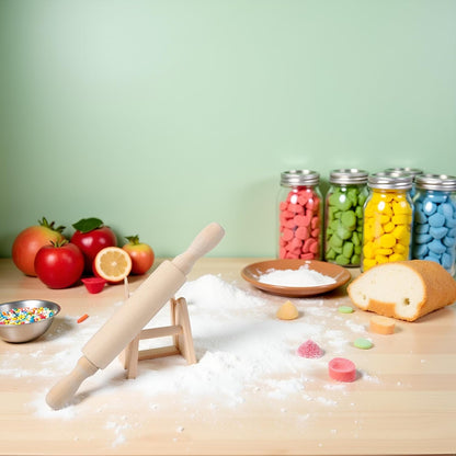 Wooden Mini Rolling Pin Baking Small Dough Rolling Pins for Fondant Pastry Pizza Crafting and Imaginative Play for Christmas Presents Mini Rolling Pin Rolling Pins Kitchen and Dining(6 Inch)