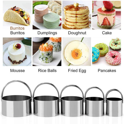 Pastry Cutter, Biscuit Cutter, Dough Scraper, Silicone Baking Mats, Stainless Steel Pastry Blender Set, Dough Cutter Biscuit Cutter Baking Pastry Mat Dough Blender Tools & Pastry Utensils (5 Pcs/Set)