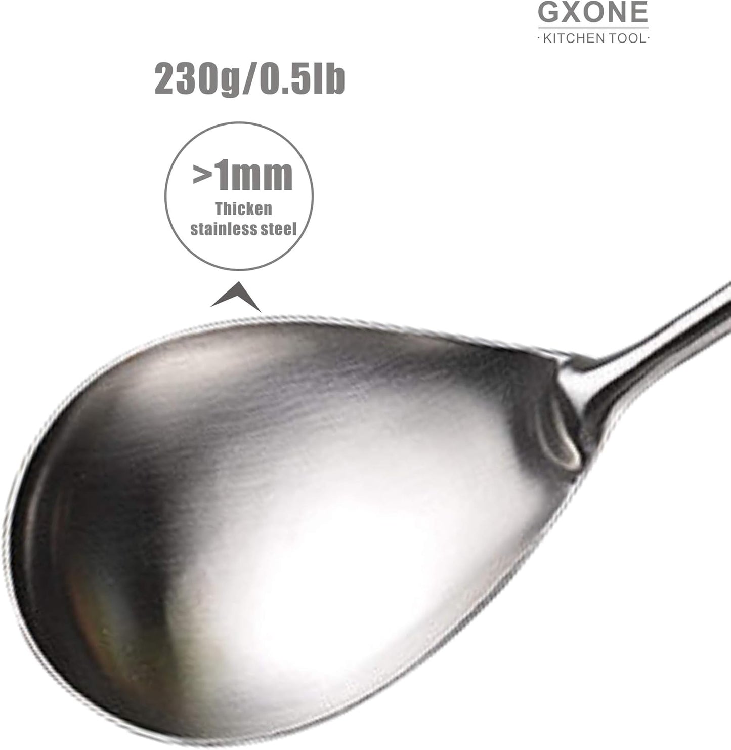 Slotted Spoon,304 Stainless Steel Skimmer Spoon with Heat Resistant Wooden Handle,Silver/15.8Inch