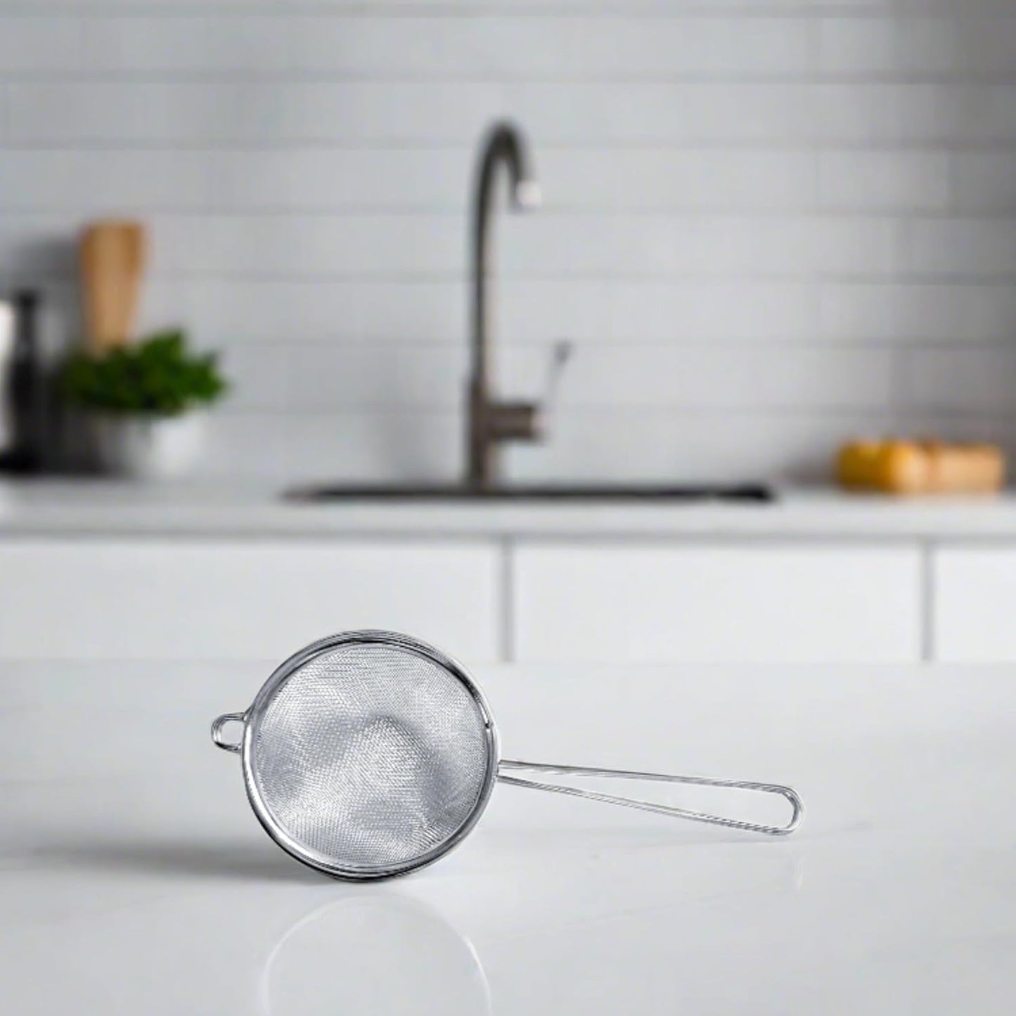 Cuisinox Fine Mesh Strainer, Stainless Steel with Handle, 3" x 8"