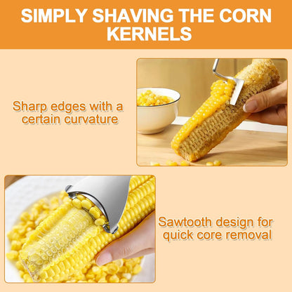 3 Pcs Corn Cob Peeler, Corn Stripper, Corn Holder, Corn Peeler with long handle Stainless Steel Corn Cob Stripper Tool, Efficient Design Perfect for Dining Enthusiasts