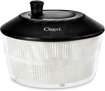 Ozeri Italian Made Fresca Salad Spinner and Serving Bowl, BPA-Free, Green, 4.4 qt