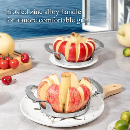 Apple Slicer and Corer, Basic Model with 12 Sharp Stainless Steel Blades - Zinc Alloy Case for Effortless Slicing & Coring