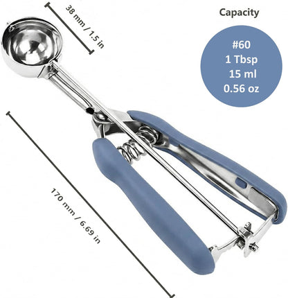 Ice Cream Scoop, 18/8 Stainless Steel Cookie Scoop, Cookie Scoops for Baking, 2 Tbsp/ 30 ml/ 1 oz Cookie Dough Scoop, Ice Cream Scooper with Trigger Release, Cookie Scooper for Baking