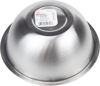 Chef Craft Brushed Mixing Bowl, 8-Quart, Stainless Steel