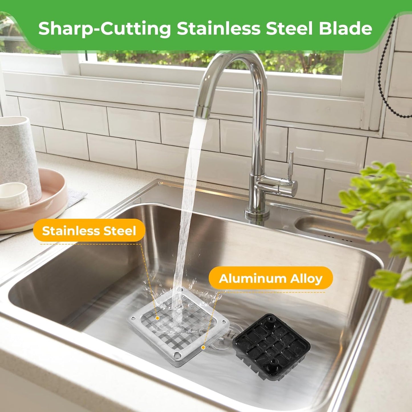 Replacement Chopper Blade Commercial Vegetable Chopper Dicer Stainless Steel Blade for Fruit Cutting Machine Tomato French Fries Cutter (3/8″ Blade)