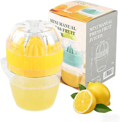 Lemon Juicer Manual Lemon Squeezer,Citrus Juicer Orange Lime Squeezer Hand Juicer Cast Iron Hand Press Manual(Yellow)
