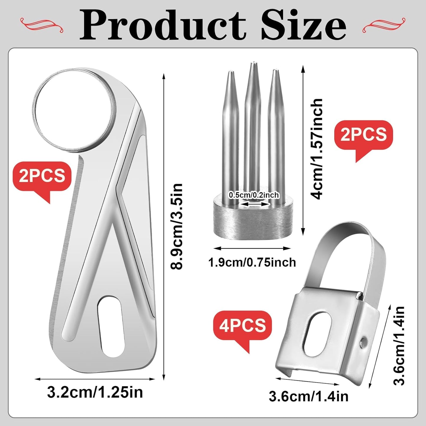 Threlaco 8 Pcs Apple Peeler Accessories - Universal Replacement Blades for Coring and Slicing - Cutter Peeling Blades, Fork, and Parts for Restaurant Kitchen