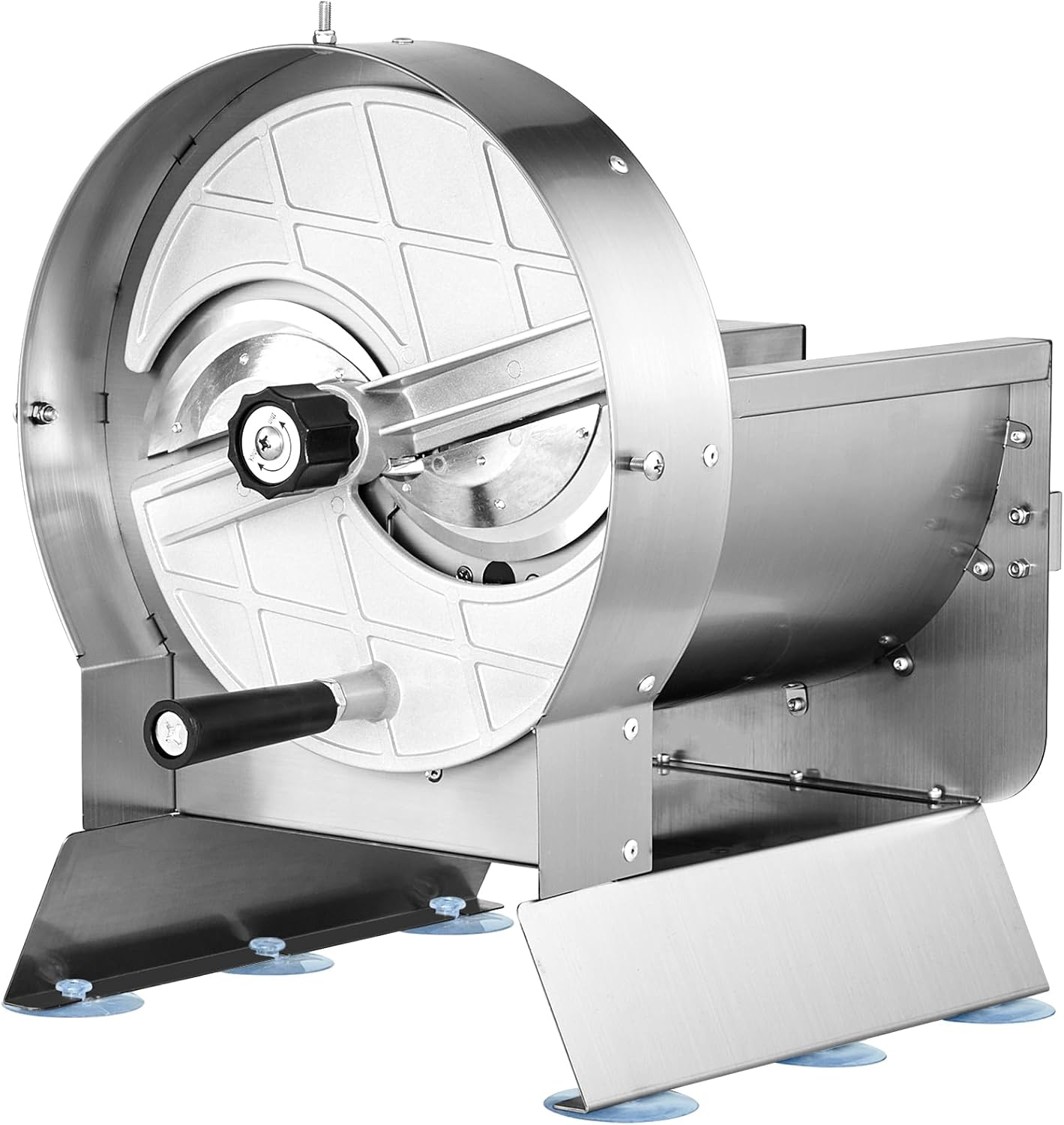 VEVOR Electric Vegetable Slicer, 0-0.5"/0-12mm Thickness Adjustable Commercial Slicer Machine, Convertible to Manual, Stainless Steel Food Cutter Slicing Machine, for Potato, Lemon, Tomato, Apple