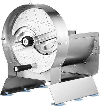 VEVOR Electric Vegetable Slicer, 0-0.5"/0-12mm Thickness Adjustable Commercial Slicer Machine, Convertible to Manual, Stainless Steel Food Cutter Slicing Machine, for Potato, Lemon, Tomato, Apple