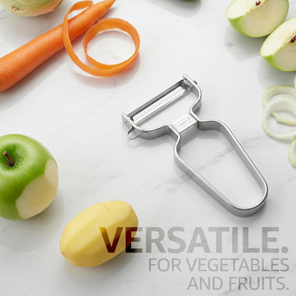 Lurch Germany Universal Ultra Sharp Stainless Steel Vegetable Swivel Peeler for for Potatoes, All Fruits & Veggies | Non-Slip Comfortable Handle | 5.1 x 2.3 Inches / 13 cm x 6 cm - Black