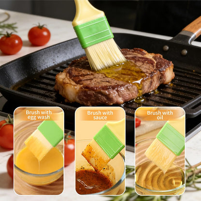 Baking Pastry Brush - 4pcs Cake Crust Basting Brushes Kitchen Natural Bristle Brushes Set for Cooking For Oil Butter Egg Wash