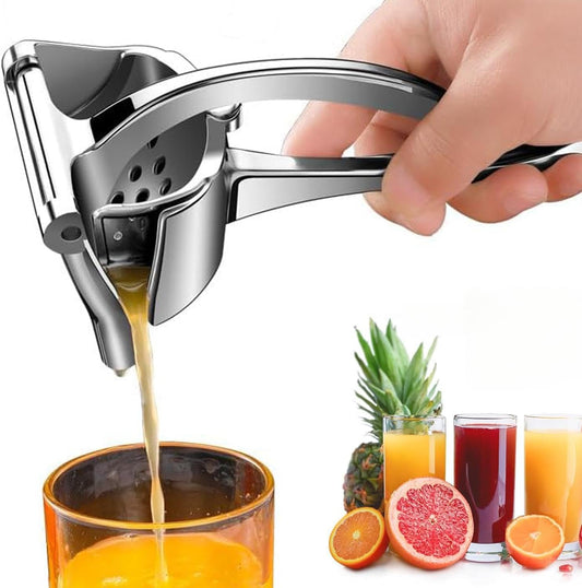 Manual Fruit Juicer Aluminum Alloy Manual Juicer Hand Press Manual Juice Extractor Machine Lemon Press Squeezer Portable Manual Juicer Orange Lemon Simple Extractor Tool